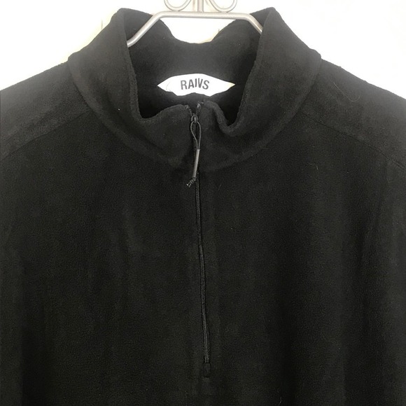 RAINS Men NWT Black 1/2 Zip Fleece Long Sleeve Shirt SZ XL - Picture 2 of 10